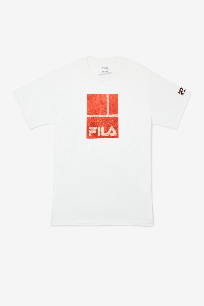 Fila T-Shirt Mens White - Paris - Philippines 7908215-ZJ